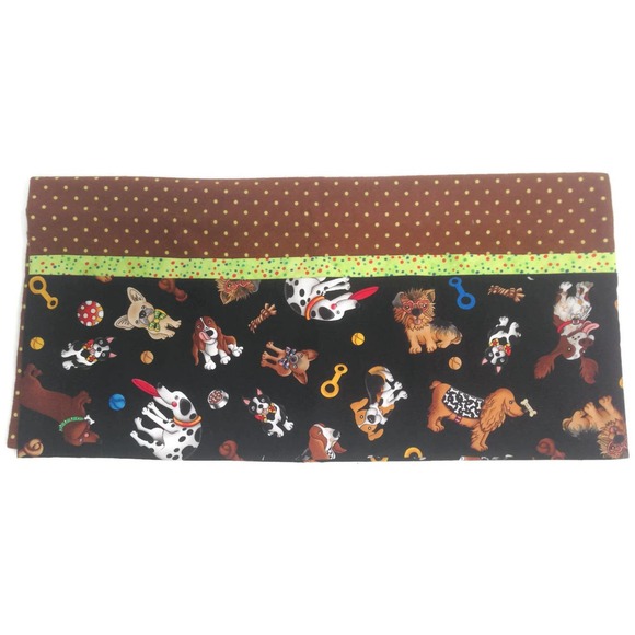 Novelty Dog Pillowcase Bundle: Mini Dot Flannel Pillowcase with Plush Puppy - Picture 4 of 4